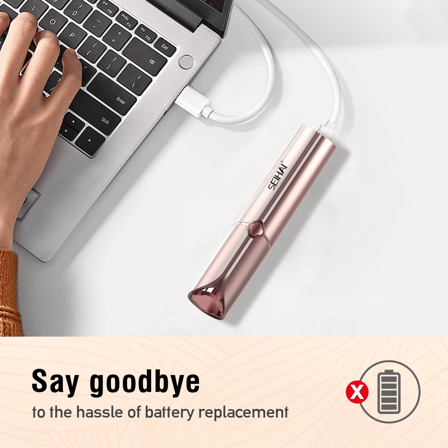 Facial Hair Removal for Women, SEIHAI Hair Removal Device, Rechargeable Hair Remover for Women, Facial Hair Remover for Face, Upper Lip, Chin