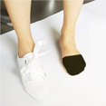 thumbnail image 3 of 10 Pairs Black Seamless Clog Mule Half Socks for Women Cotton Toe Topper Socks, 3 of 6
