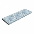thumbnail image 1 of Blue and White Bench Pad, Abstract Doodle Flying Butterfly Motifs on Distorted Net Background, HR Foam Cushion with Decorative Fabric Cover, 45" x 15" x 2", Blue and White, by Ambesonne, 1 of 3