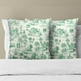 thumbnail image 3 of Light Green Throw Pillow Covers 16x16 Inch Pack of 2 Green Vintage Cottage Cushion Pillow Case Square Cotton Countryside Style French Country Pillowcase for Farmhouse Party Sofa Home Bedroom Outdoor, 3 of 6