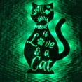 thumbnail image 4 of Handmadetneonsign All You Need is Love Cat Metal Wall Art Light, Cat Metal Sign Wall Decor, Cat Metal Decor, 4 of 5