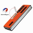 thumbnail image 3 of Dteck Case for Galaxy Z Fold 3 5G PU Leather Wallet Magnetic Flip Protective Cover with Kickstand S Pen Card Holder Shockproof Case for Samsung Galaxy Fold3 (2021) (Orange), 3 of 3