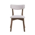 thumbnail image 7 of Noble House Sadie Indoor Mid Century Modern Fabric Dining Chairs, Set of 4, Beige+Walnut, 7 of 7