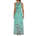 thumbnail image 3 of RYDCOT Summer Dresses for Women 2024 Vacation Trendy Floral Boho Printed Sleeveless Halter Maxi Dresses Wedding Guest Dresses on Clearance, 3 of 6