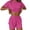 Hot Pink, variant on CQXIDFH Pajamas Set for Women Side Split Shorts and Top Set 2 Piece Cute Comfy Summer Loungewear Soft PJ Loungewear Sleepwear