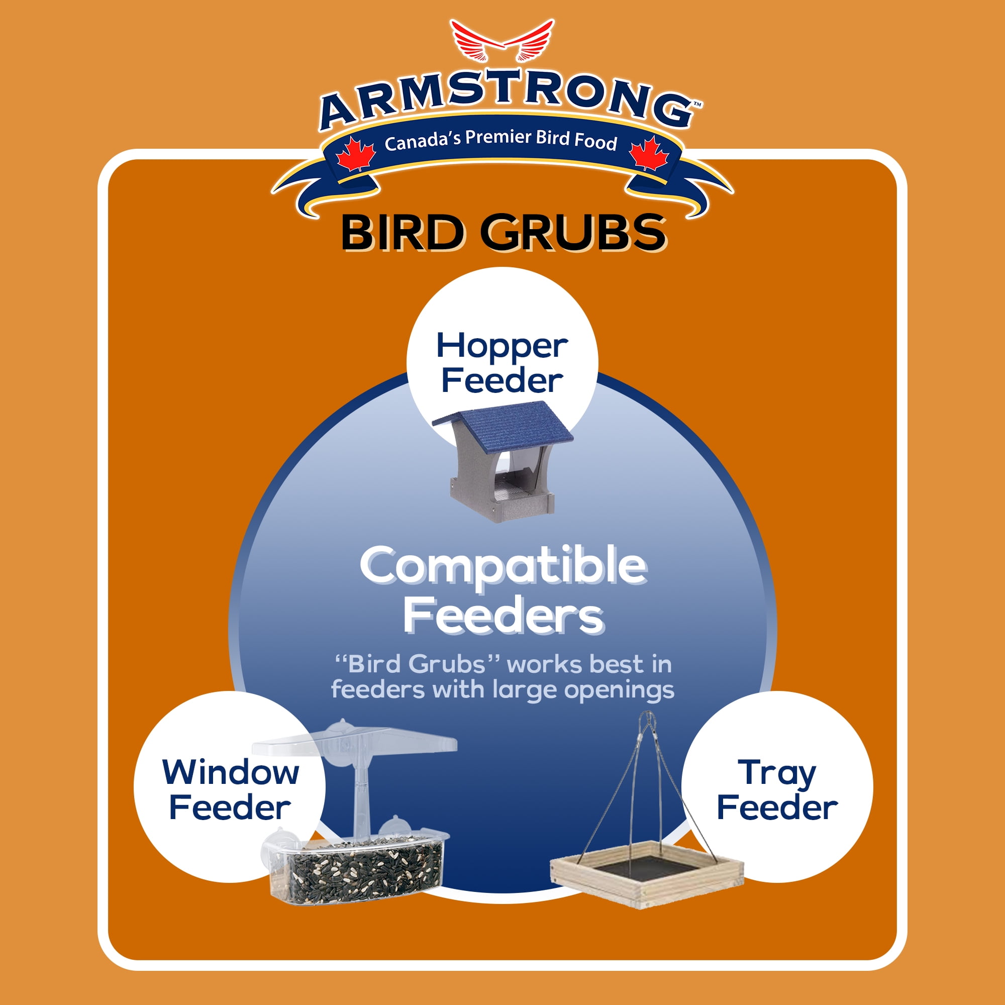 Armstrong Wild Bird Food Mealworm Alternative Bird Grubs, 1.1lbs
