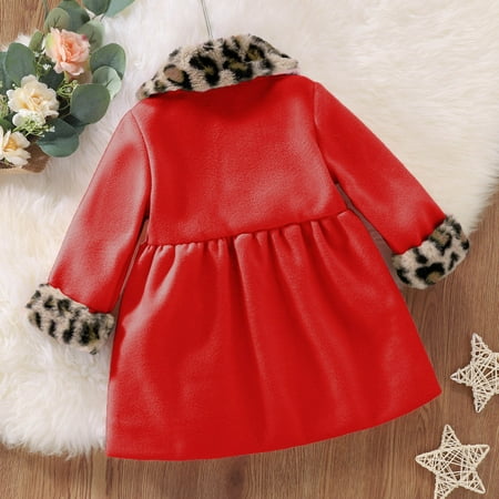

kpoplk Baby Jackets Baby Boys Sherpa Lined Puffer Jacket Warm Winter Coat with Mini Trim Hood for Infants Toddler(Red)