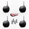 thumbnail image 2 of 3 Inch Office Chair Casters Nylon Twin Wheel 5/16” Grip Neck Stem Set of 4 SCC, 2 of 2
