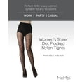 thumbnail image 2 of Women's MeMoi MTS02234 Dot Flocked Sheer Tights (Black M/L), 2 of 7