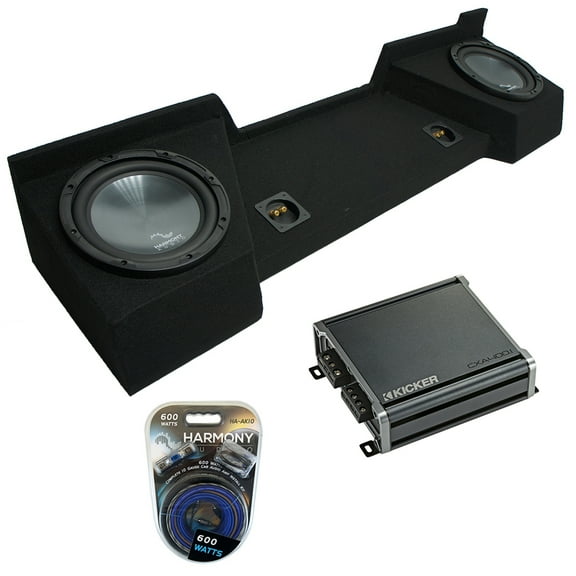 2007-2013 Chevy Silverado Ext Cab Truck Harmony R104 Dual 10" Sub Box & CXA400.1