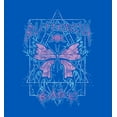 thumbnail image 2 of Distressed Black Metal Butterfly Adult Blue Long Sleeve Hoodie-3XL, 2 of 6