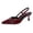 Fashion Shoes - Wine, variant on Kitten Heels for Women Closed Toe Pointed Front Slingback Pumps Glossy Finish Chic Large Metallic Buckle Decor Low Heel Elegant Dress Shoes for Wedding Bridal Party