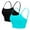Bla-Aqu, variant on Alove Women Cropped Built-In Bra Camisole Adjustable Straps Tank Tops,2 -Packs