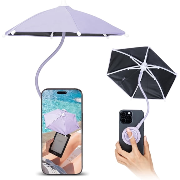 Phone Umbrella for Sun, Magnetic Cellphone Sunshade Shield Umbrella, Universal Phone Umbrella Sun Blocker Cover Visor for Beach Pool Outdoor Tiktok YouTube Video Photo Watching Shooting Anti-Glare