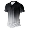 thumbnail image 2 of Birdeem Mens Printing Button Casual Short Sleeve Round-Neck Blouses Shirts, 2 of 12