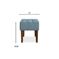 thumbnail image 4 of Elle Decor Aria Tufted Upholstered Ottoman Foot Rest Stool, French Blue, 4 of 6