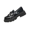 thumbnail image 6 of Xucatan Women's Patent Leather Loafers, Round Toe Closed Toe Slip On Shoes with Chunky Thick Sole, Low Heel Casual Pumps, Versatile British Style Plus Size Design for Spring Summer Daily Gift, 6 of 9