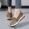 thumbnail image 2 of Hurxie Walking Shoes Women Slip on Sneakers Non Slip Work Tennis Plantar Breathable Mesh Comfortable Ladies Nursing Brown, 2 of 7