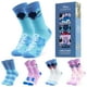 thumbnail image 1 of Calcetines de becerro Disney para mujer, paquete novedoso de 5, regalo suave, rosa y azul, 1 of 7