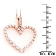 thumbnail image 2 of Luxurman 14K Round Natural 1 Ctw Diamond Shiny Heart Pendant (Rose Gold), 2 of 2