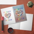 thumbnail image 3 of Peace Love Pride Ragdoll with Rainbow Sunglasses LGBT LGBTQ+ 5x7in Folded Greeting Card Cat Lover Kitten Owner Gifts Idea Single Note Card with Envelope - 01004, 3 of 5