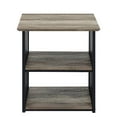 thumbnail image 4 of ACME Zudora Wooden Nightstand with Shelves in Antique Oak and Black, 4 of 4