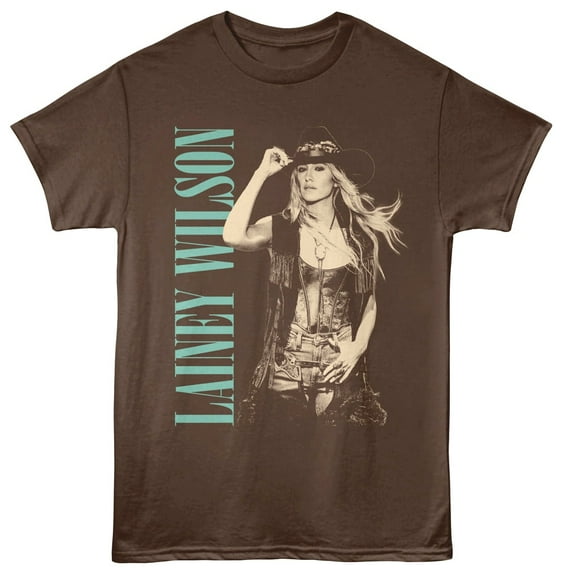 Lainey Wilson Cowboy Hat Men's T Shirt (DarkBrown, AdultM)