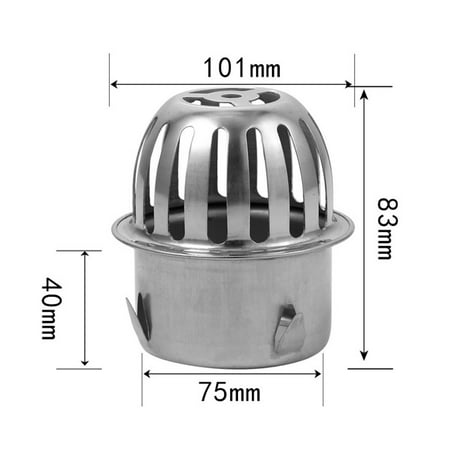 

Stainless Steel Balcony Roof Round Large Displacement Anti-blocking Floor Drain