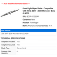 thumbnail image 2 of Front Right Wiper Blade - Compatible with 2015, 2017 - 2020 Mercedes-Benz GLA250 2018 2019, 2 of 2