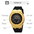 thumbnail image 3 of SKMEI 2471 Golden Multifunctional Silicone LED Luminous Waterproof Sports Watch with Electronic Movement, 3 of 7