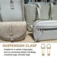 thumbnail image 6 of Uxcell Bag Side Clip Buckles, Metal Purse Suspending Clasp Handbag Chain Strap Connector with D Ring, Light Gold 4 Pcs, 6 of 7