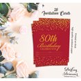thumbnail image 4 of Darling Souvenir Red Birthday Invitation Card 28 Pcs Fill or Write In Blank Invites Printable Party Supplies 5 x 7 Inches, 4 of 4