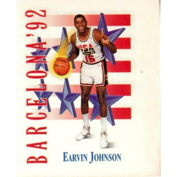 Magic Johnson 1991-92 SkyBox USA Dream Team Mark and See mini card
