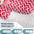 thumbnail image 4 of Rumi & Shams 2 Pcs Serviettes de Cuisine Décoratives en Coton Boho - 16x35, Serviettes à Main Rouges Certifiées Oeko-Tex, 4 of 7
