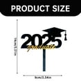 thumbnail image 3 of 1 Graduation Season Cake Insert Clearance! Class of 2025 Graduation Cupcake Toppers Glitter Diploma Cap Cupcake Picks 2025 Graduation Theme Cake Decorations, 3 of 5