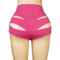 thumbnail image 5 of Endives Womens Fitness Short Stretch Hollow out Elastic High Waist Casual Shorts Hot Short Sport Yoga Short, 5 of 5