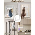 thumbnail image 4 of czcpp-Over The Door Hooks, Sturdy Door Hanger, Large Over The Door Towel Rack with 6 Hooks, Heavy Duty Easy to Install, for Bathroom, BedroomKitchenHanging Towels, Coats (White). ASIN, 4 of 4