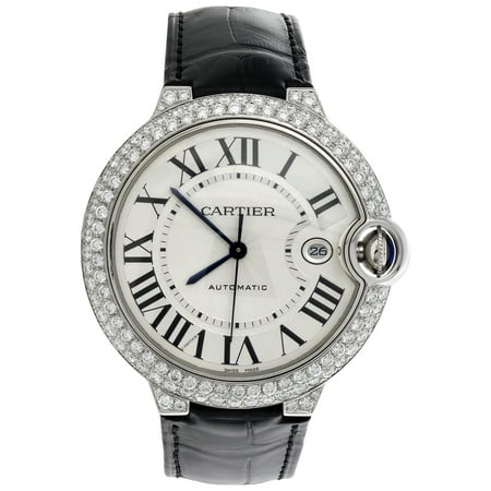 Ballon Bleu De Cartier 42mm Silver Dial Diamond Watch Ref. # W69016Z4 3.50 CT.