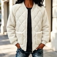thumbnail image 2 of TRUNZI Women's Fleece Quilted Bomber Jackets Long Sleeve Zip Up Jackets for Fall Winter with Pockets, 2 of 9