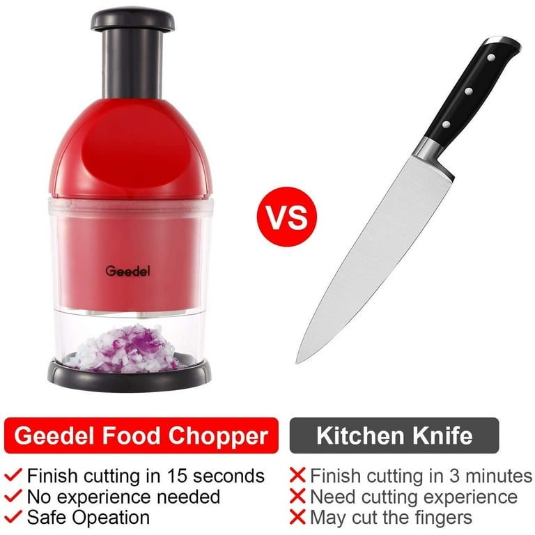 Geedel Food Chopper, Easy to Clean Manual Hand Vegetable Chopper Dicer,  Dishwasher Safe Slap Oni … - Food Choppers - Montebello, California