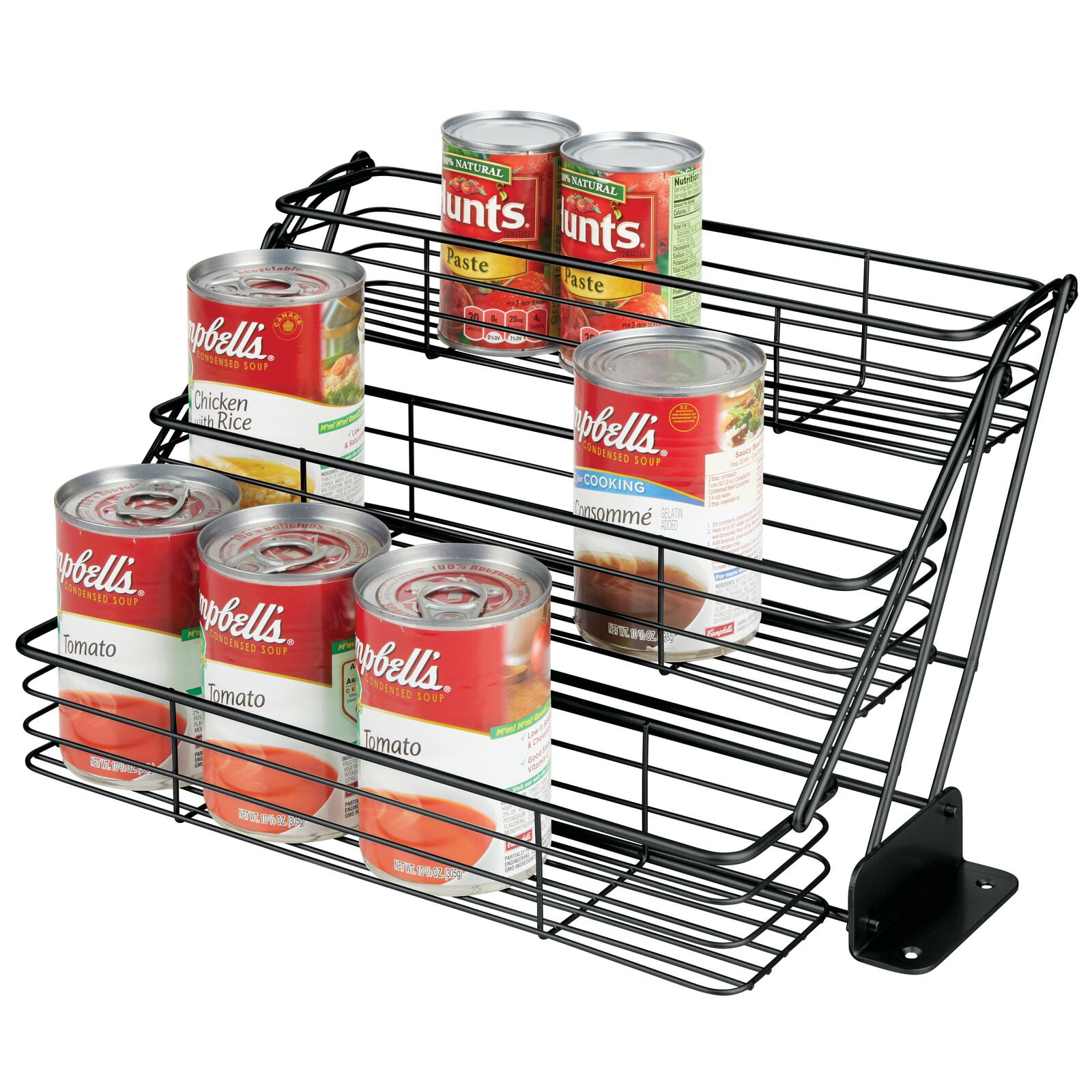 Mdesign Metal 3 Tier Pull Down Spice Rack, Storage Shelf Organizer : Target
