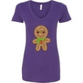 thumbnail image 3 of Inktastic Gingerbread Christmas Women's V-Neck T-Shirt, 3 of 5