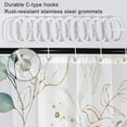 thumbnail image 5 of Stall Shower Curtain, Sage Green and Gold Eucalyptus Small Shower Curtain Set Waterproof Fabric Half Narrow Bathroom Decor with Hooks, 36x72 Inch, 5 of 6