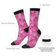thumbnail image 4 of Uemuo shiny with pink heart Pattern Women's Crew Socks, Soft Durable Breathable Moisture-Wicking with Odor Control Cotton socks, 4 of 6