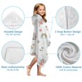 thumbnail image 7 of White Fairy Castle Pattern Hooded Bath Towel，50"x30" for Ages 3 To 12 Kids, Quick Dry Lightweight Soft Microfiber Hood Beach Towel Cover Up for Kids, 7 of 7