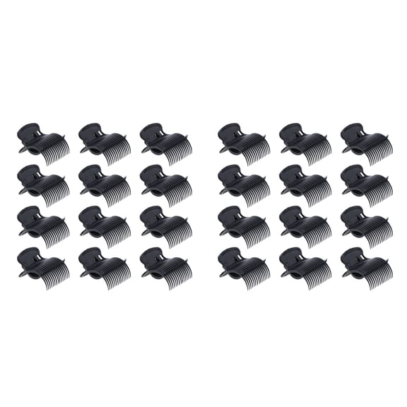 24Pcs Replacement Electric Hot Roller Styling Hair Clips Clamp Black