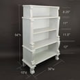 thumbnail image 2 of WaybornHomeFurnishings 5693W Classic Bookcase - Whitewash, 2 of 4