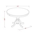 thumbnail image 3 of East West Furniture HBT-AWA-TP Table, Round, 3 of 3