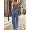 thumbnail image 5 of Women'S 2 Piece Lounge Set Spring Outfits - Camisole Top & Wide Leg Pants Blue XXL, 5 of 8