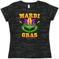 thumbnail image 3 of Inktastic Mardi Gras with Green Masquerade Mask Women's T-Shirt, 3 of 5